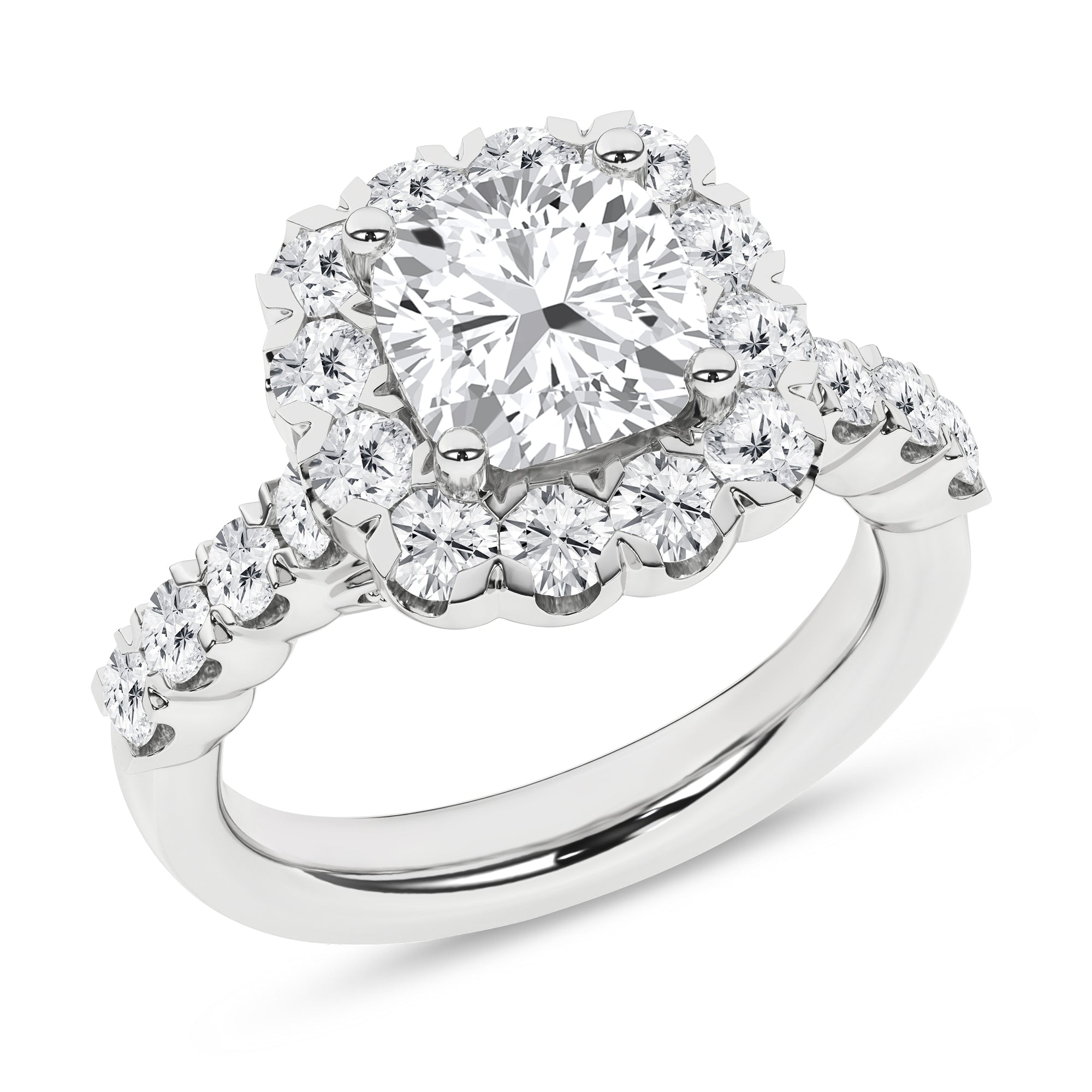 Elegant Halo Ring (Cushion)