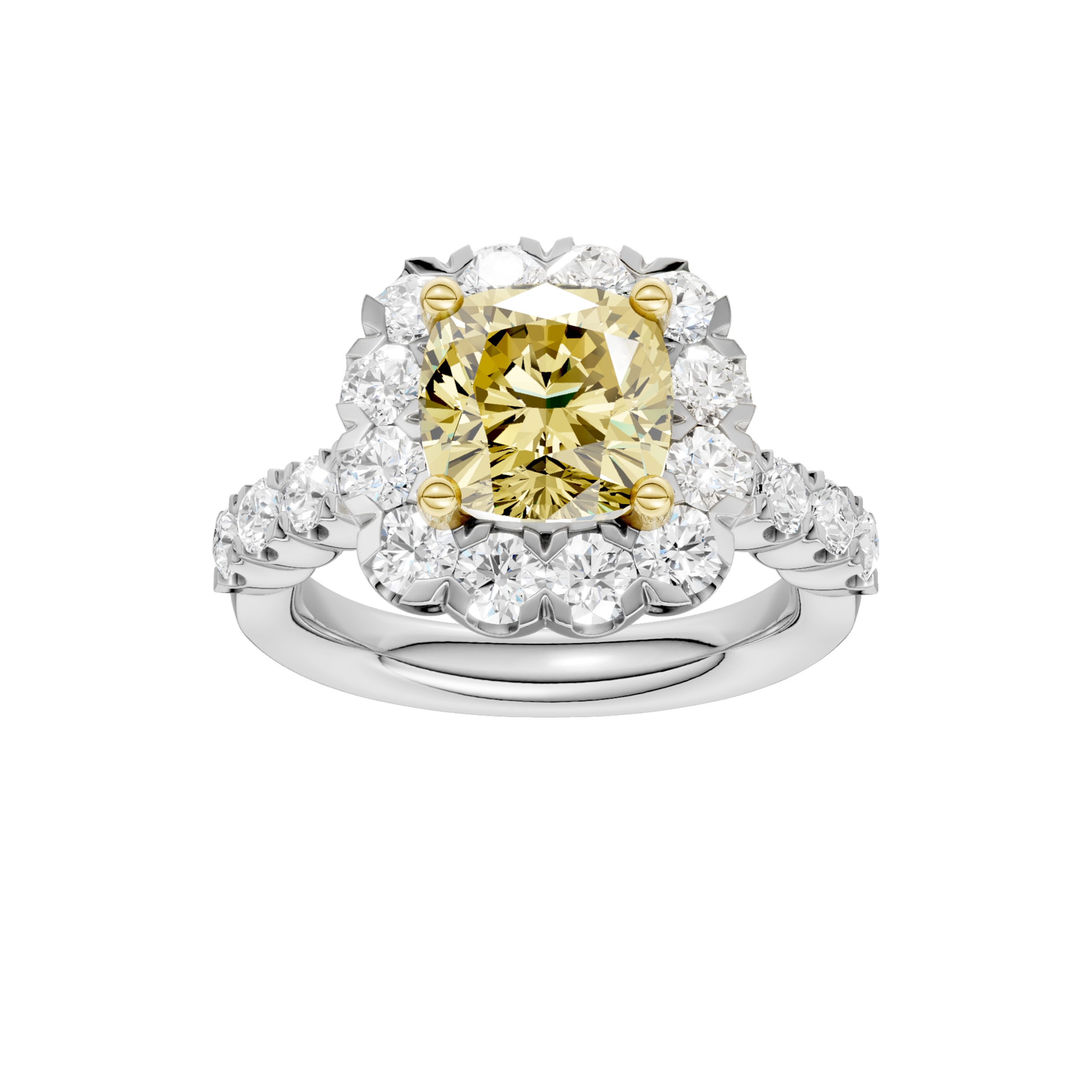 ELEGANT HALO RING (CUSHION)