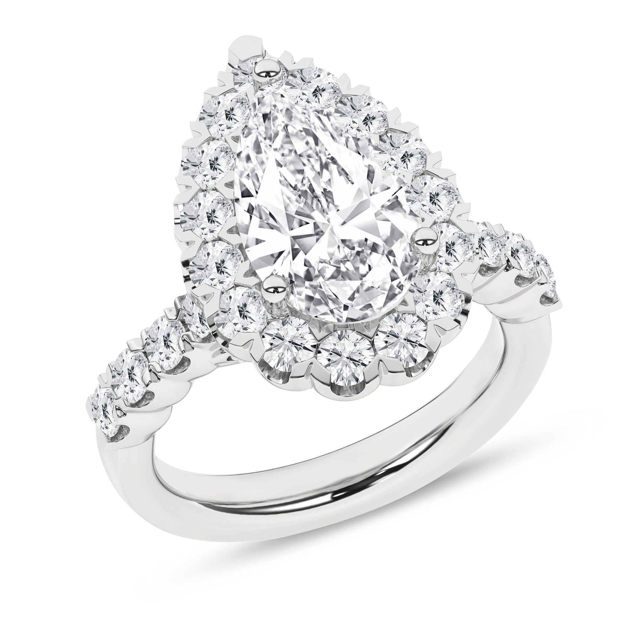 Elegant Halo Ring (Pear)