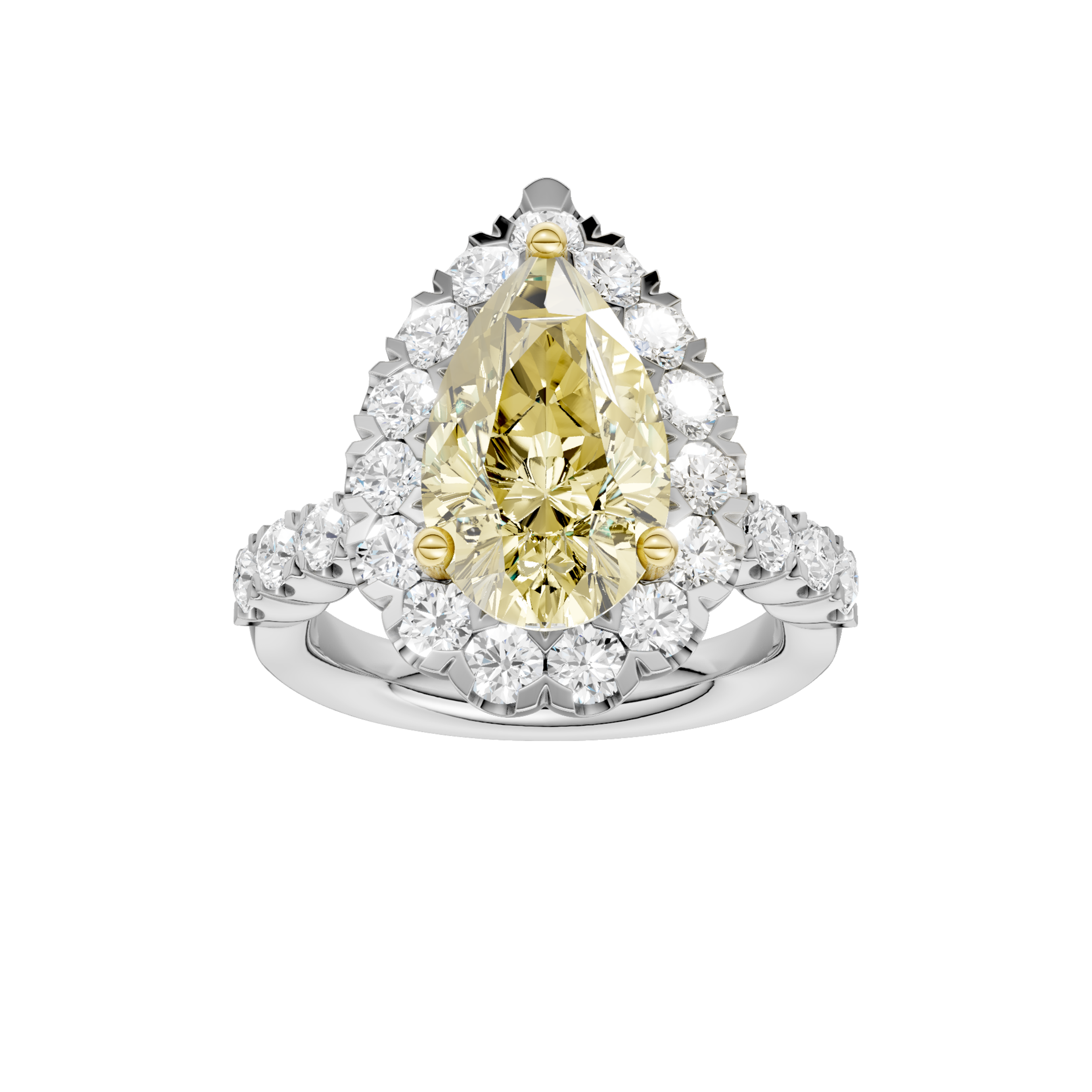 ELEGANT HALO RING (PEAR)