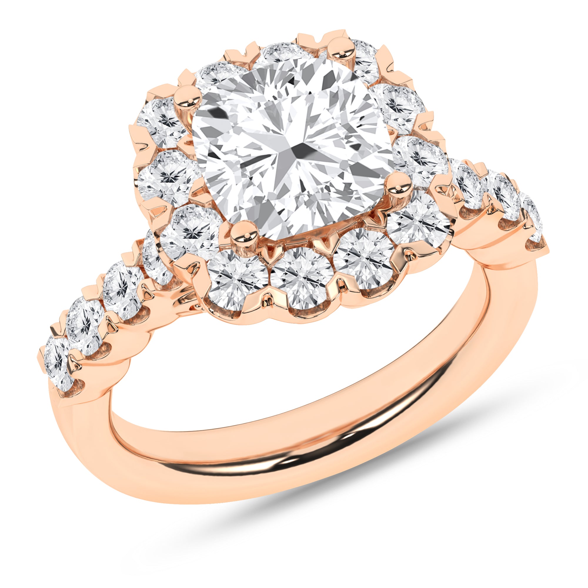 Elegant Halo Ring (Cushion)