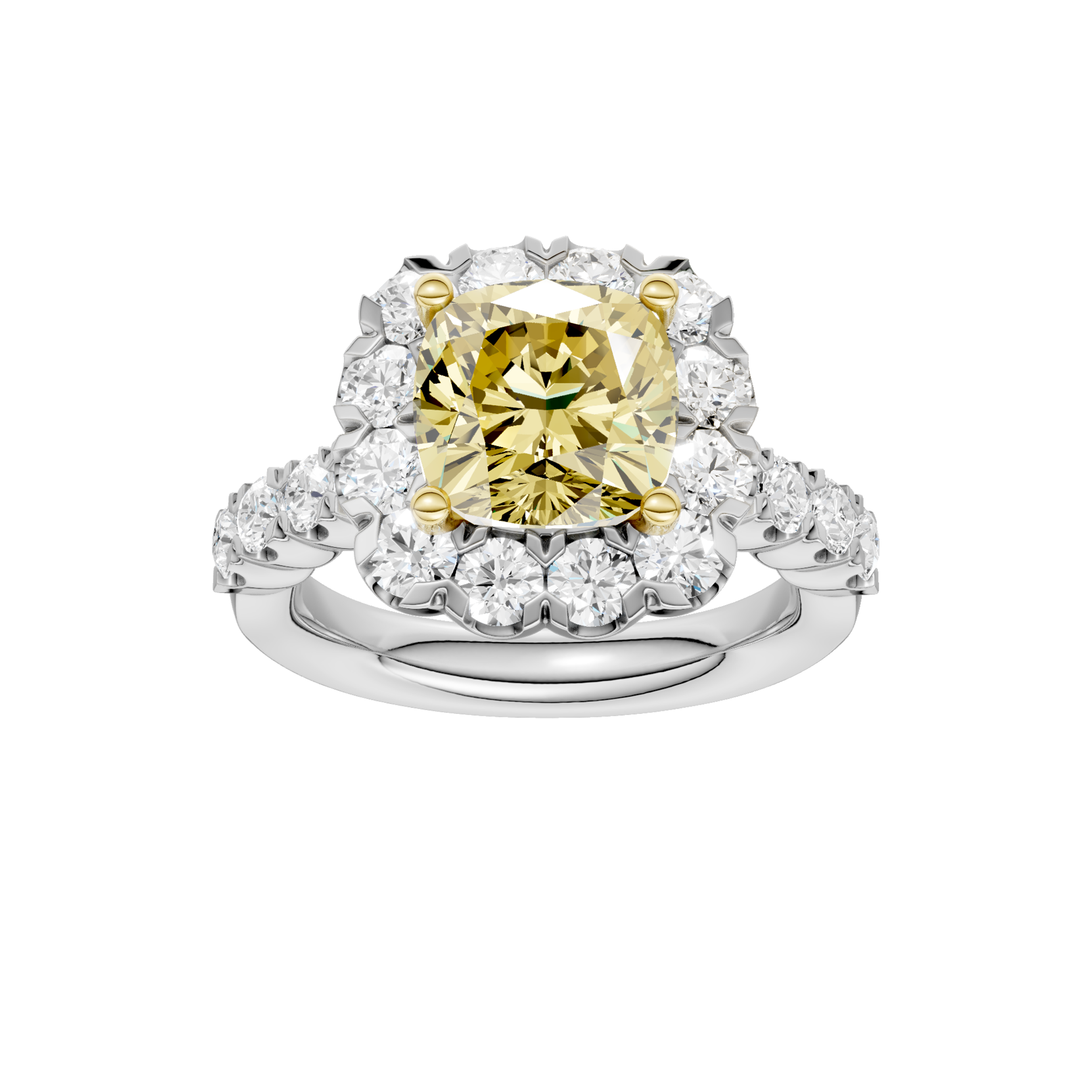 ELEGANT HALO RING (CUSHION)
