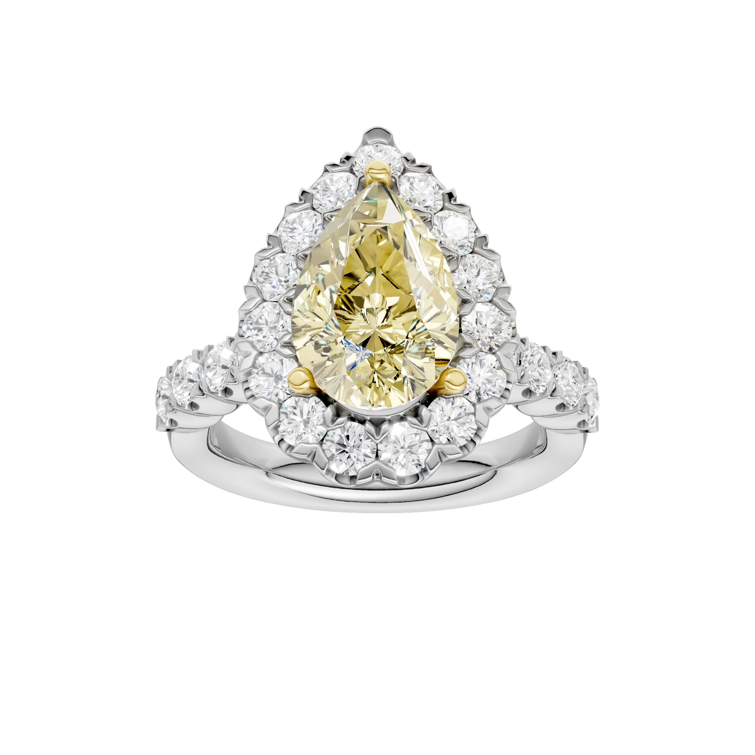 ELEGANT HALO RING (PEAR)
