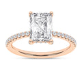 Hidden Halo Engagement Ring (Radiant)
