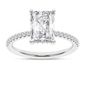 Hidden Halo Engagement Ring (Radiant)