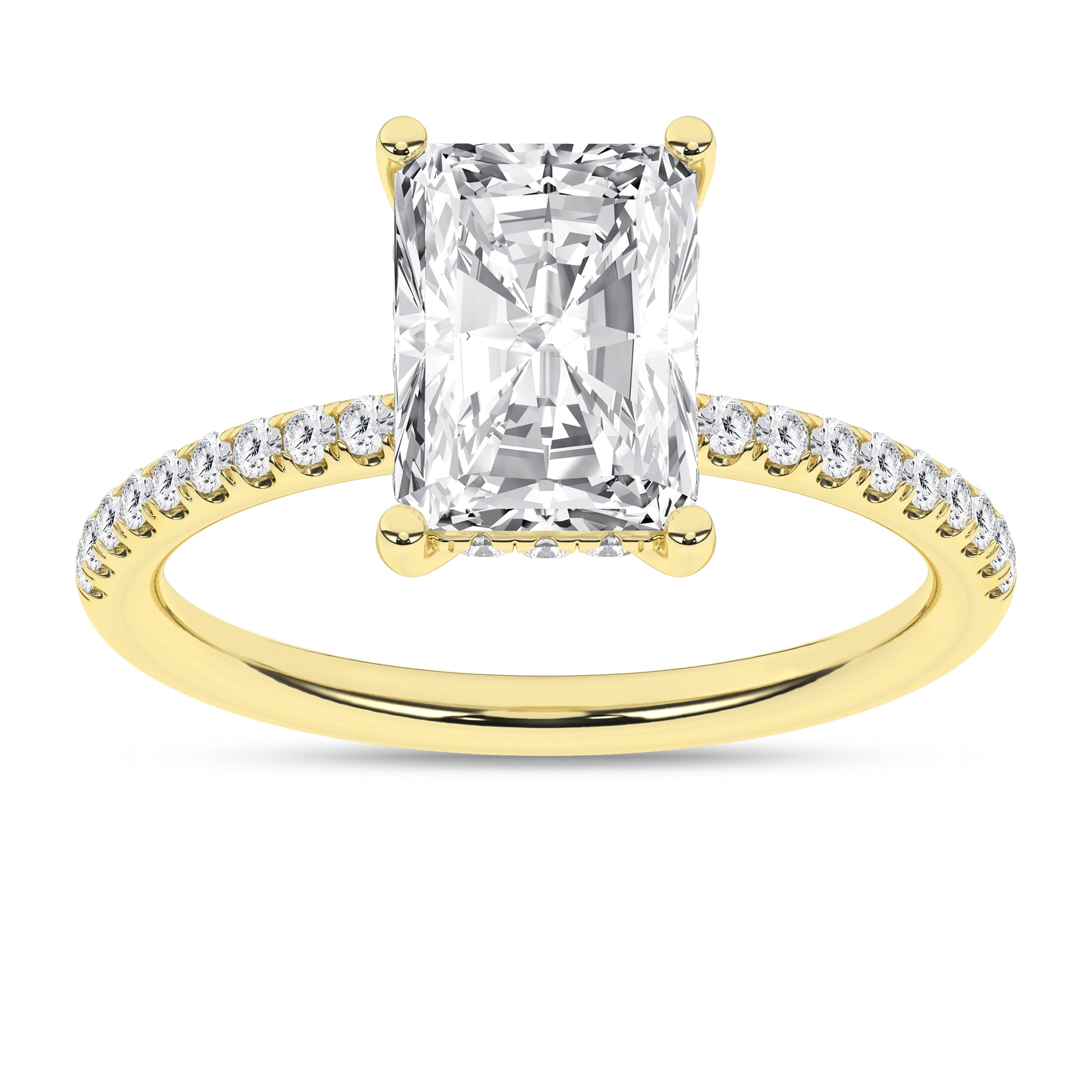 Hidden Halo Engagement Ring (Radiant)