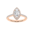 Halo Engagement Ring(Marquise)