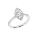 Halo Engagement Ring(Marquise)