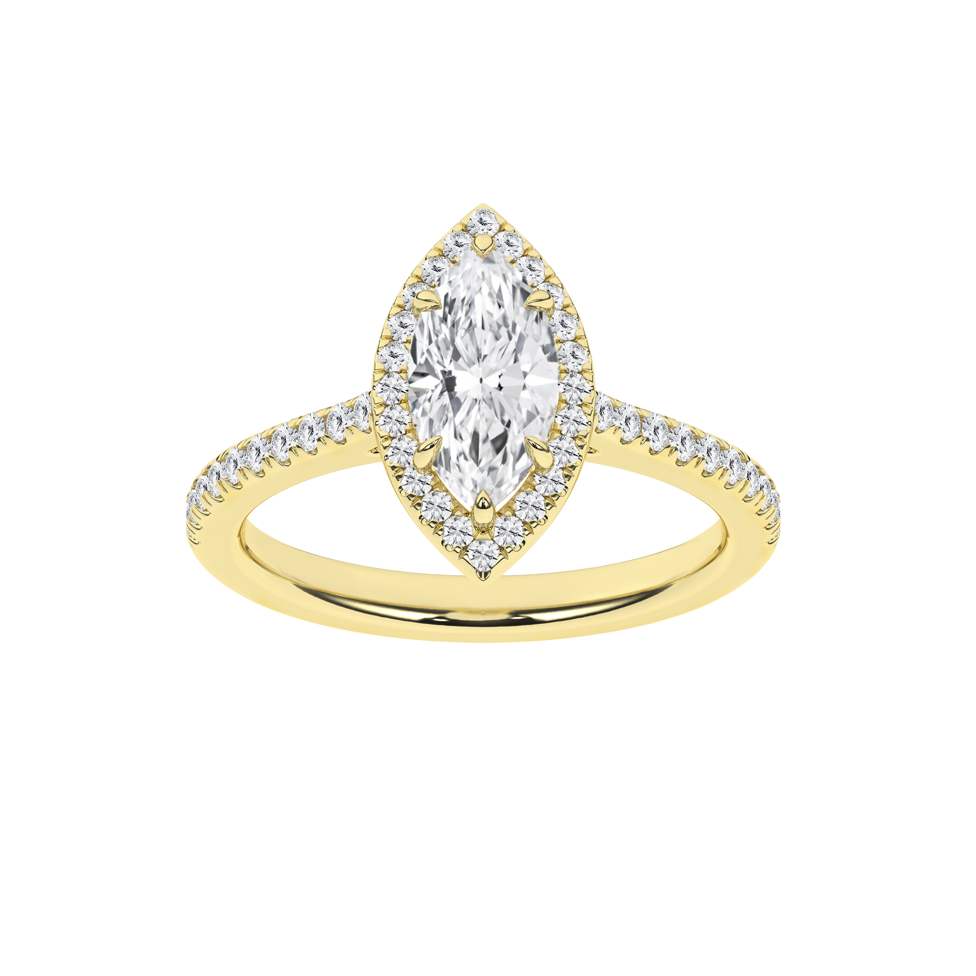 Halo Engagement Ring(Marquise)