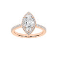Halo Engagement Ring(Marquise)