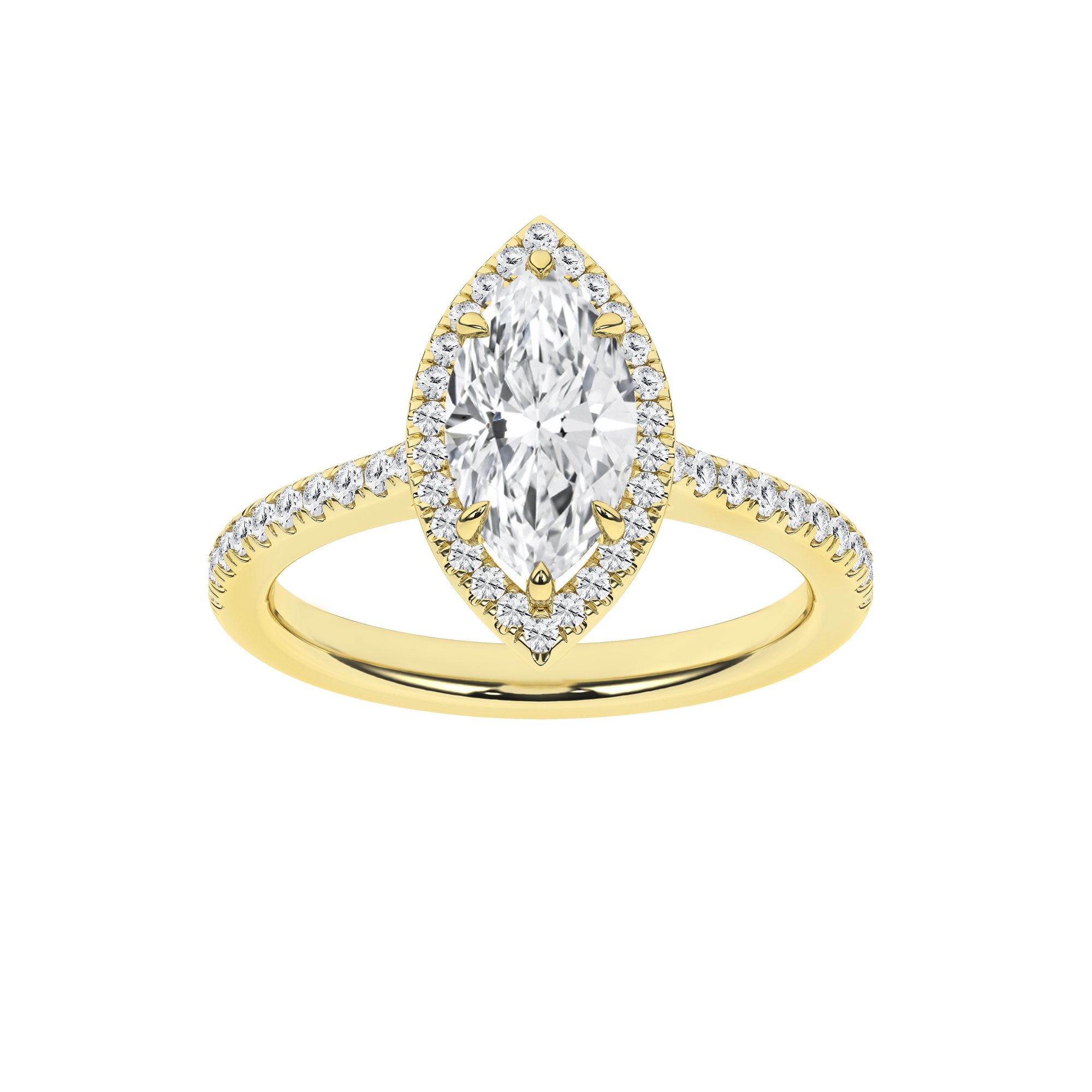 Halo Engagement Ring(Marquise)