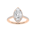 Halo Engagement Ring(Marquise)