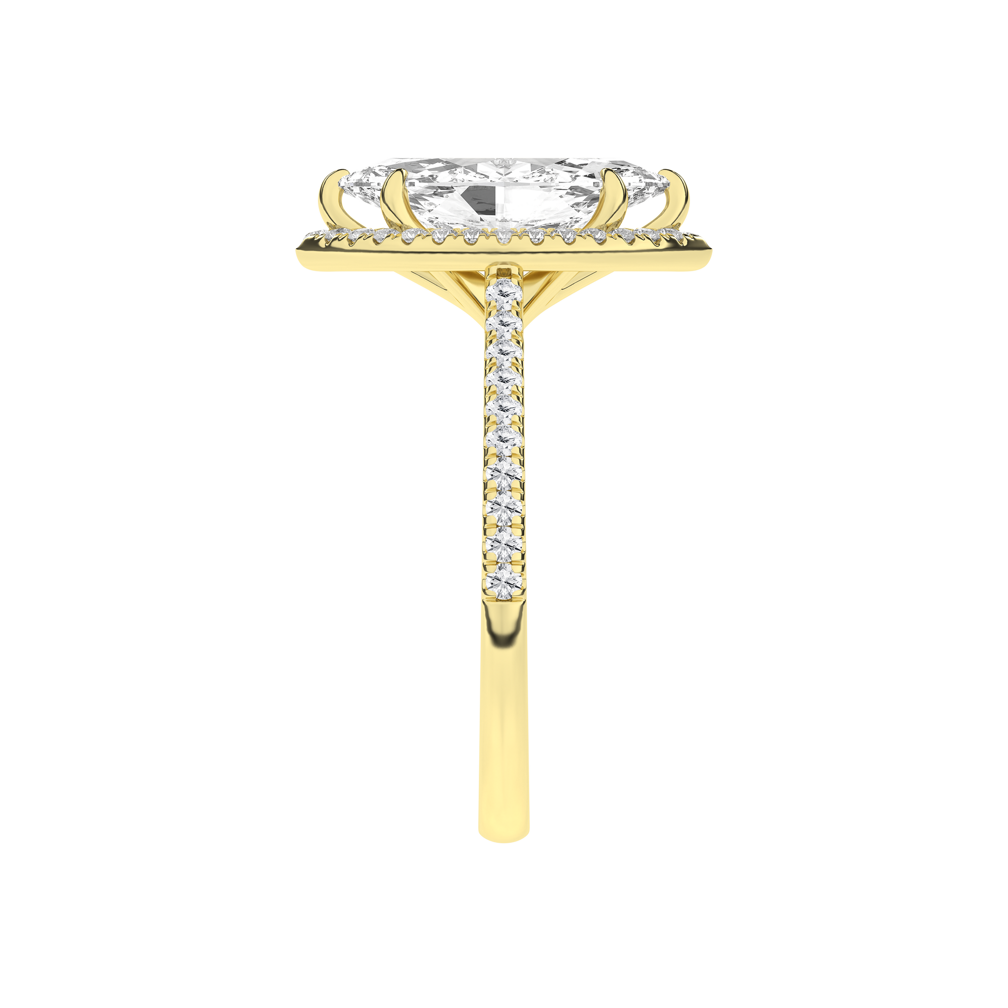 Halo Engagement Ring(Marquise)