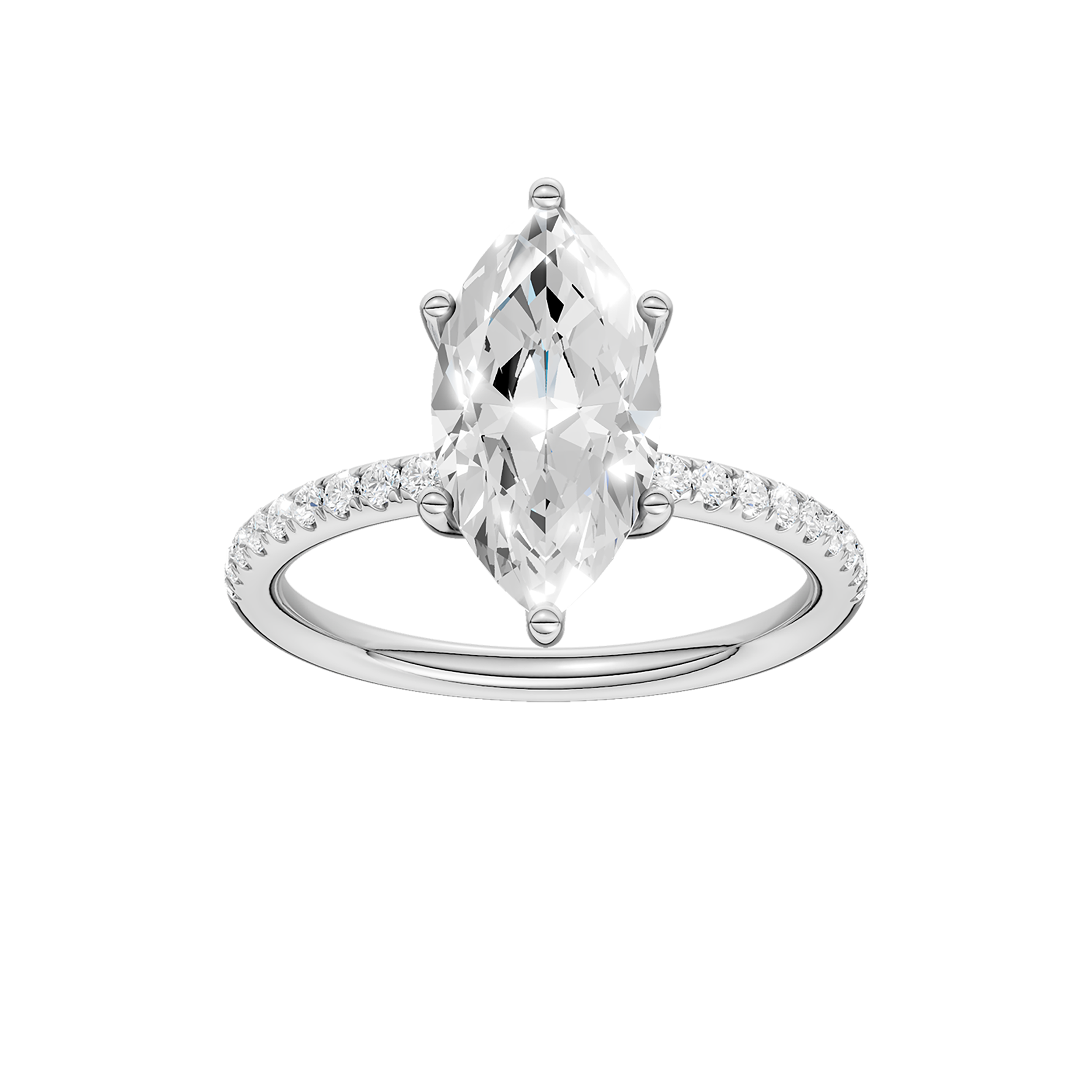 HIDDEN HALO ENGAGEMENT RING (MARQUISE)