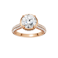 Hidden Halo Dome Shank Engagement Ring