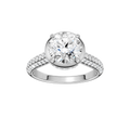 Hidden Halo Dome Shank Engagement Ring