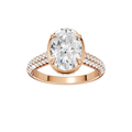 Hidden Halo Dome Shank Engagement Ring