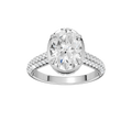 Hidden Halo Dome Shank Engagement Ring