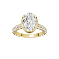 Hidden Halo Dome Shank Engagement Ring