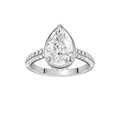Hidden Halo Dome Shank Engagement Ring