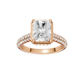 Hidden Halo Dome Shank Engagement Ring