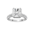 Hidden Halo Dome Shank Engagement Ring