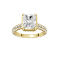 Hidden Halo Dome Shank Engagement Ring