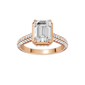 Hidden Halo Dome Shank Engagement Ring