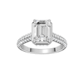 Hidden Halo Dome Shank Engagement Ring