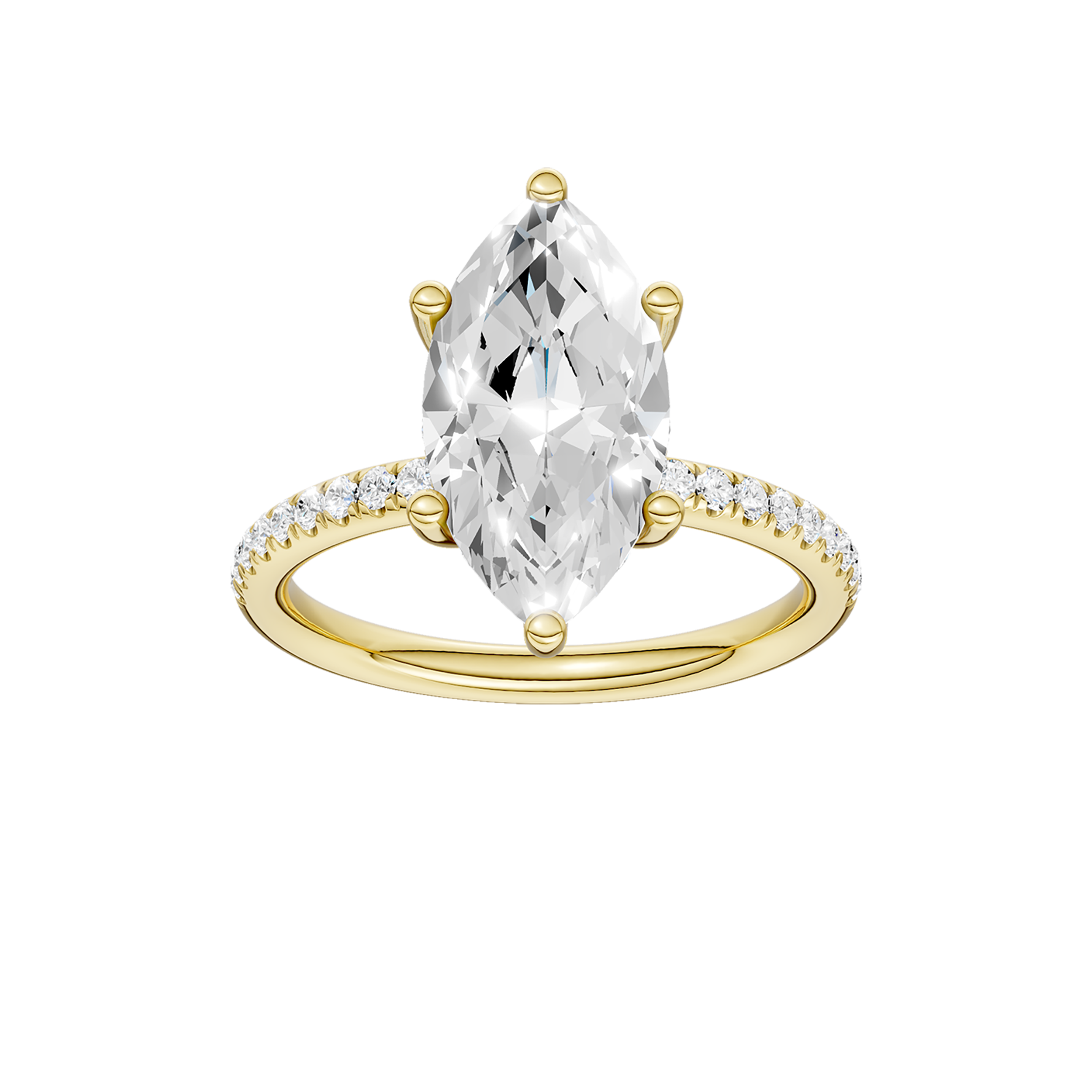 HIDDEN HALO ENGAGEMENT RING (MARQUISE)