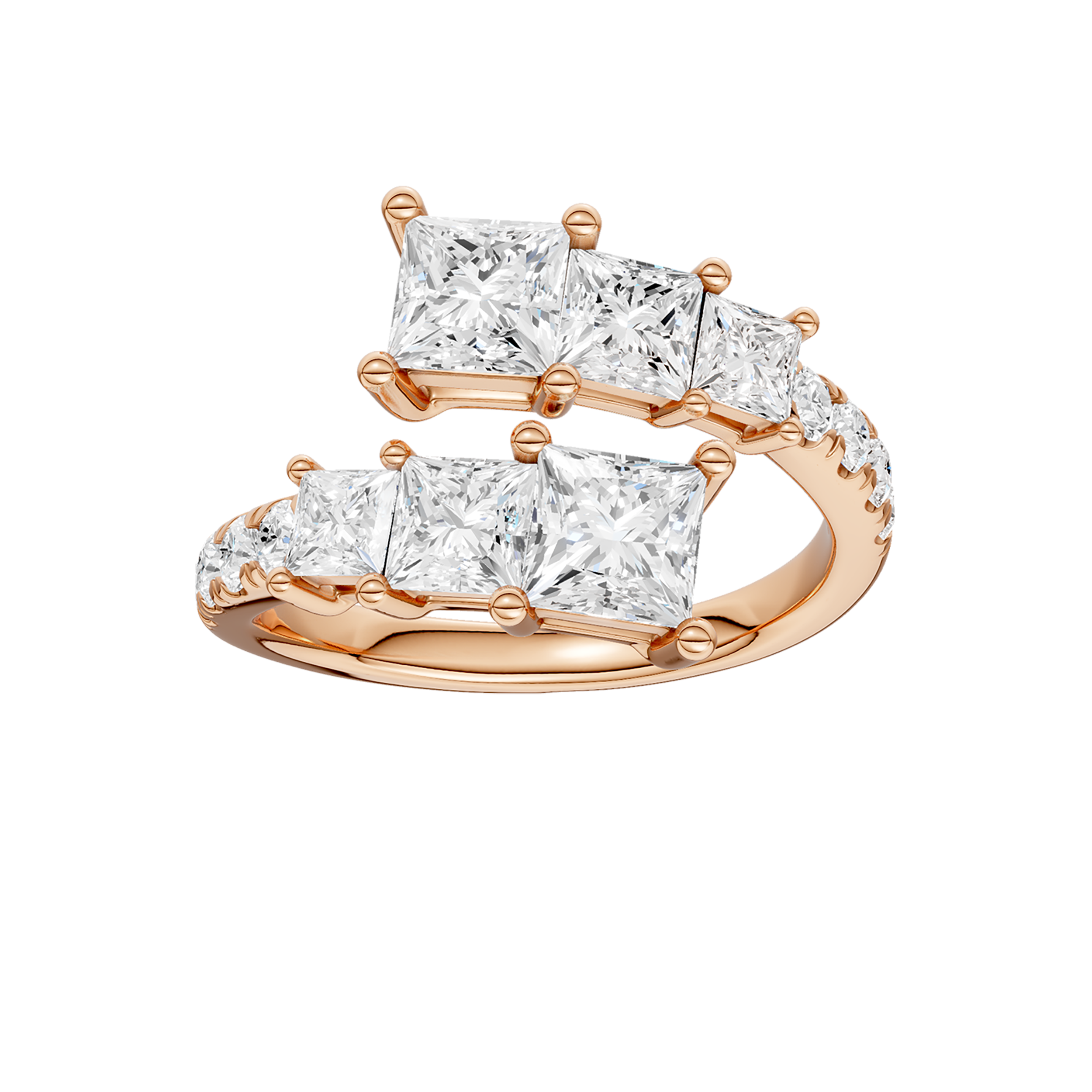 Bypass Diamond Ring (Princess)