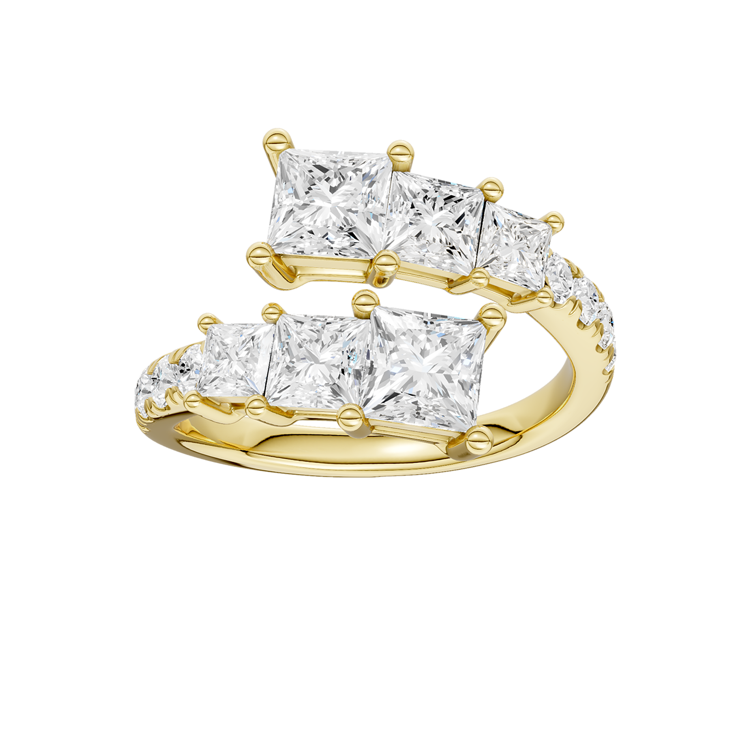 Bypass Diamond Ring (Princess)