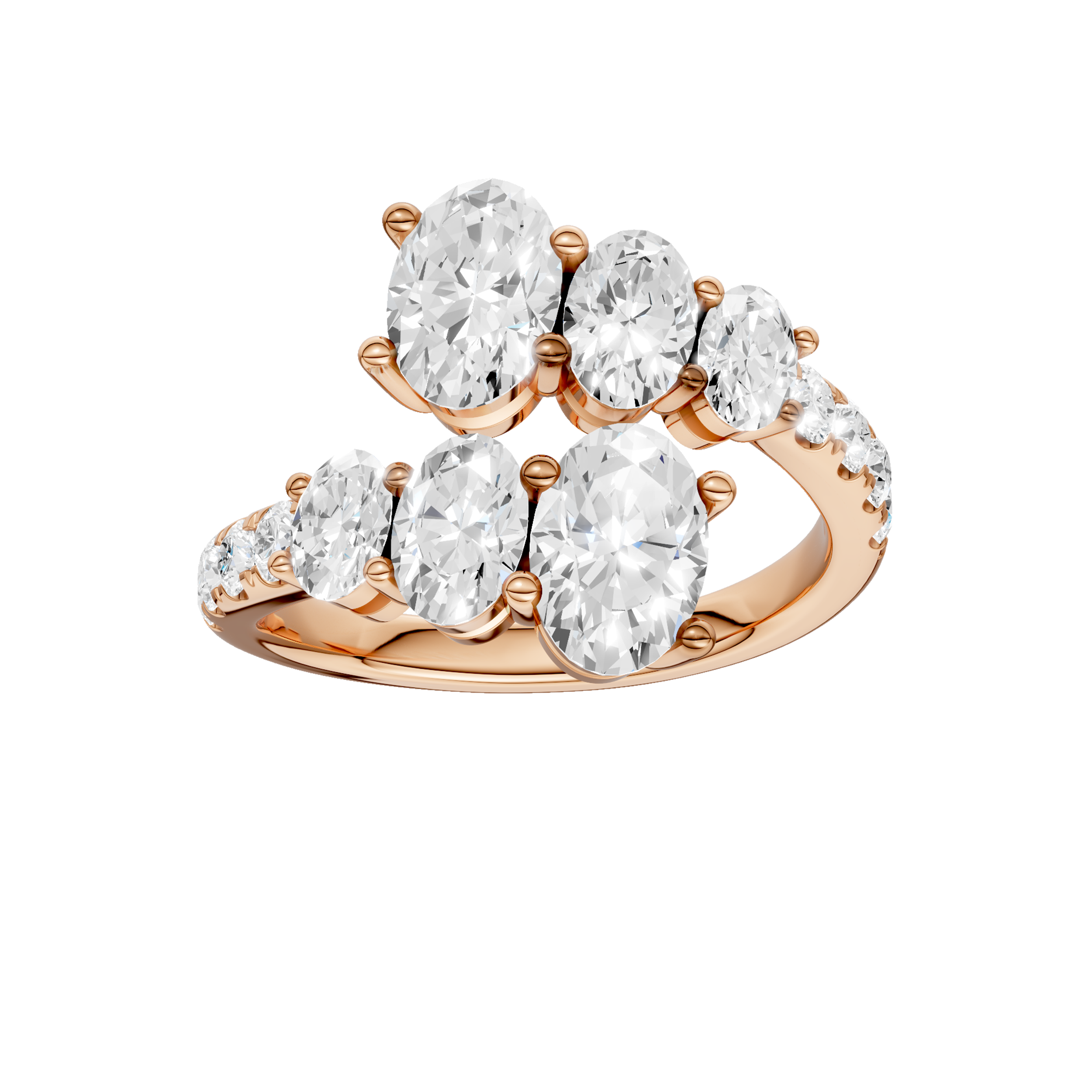 Bypass Diamond Ring (Oval)