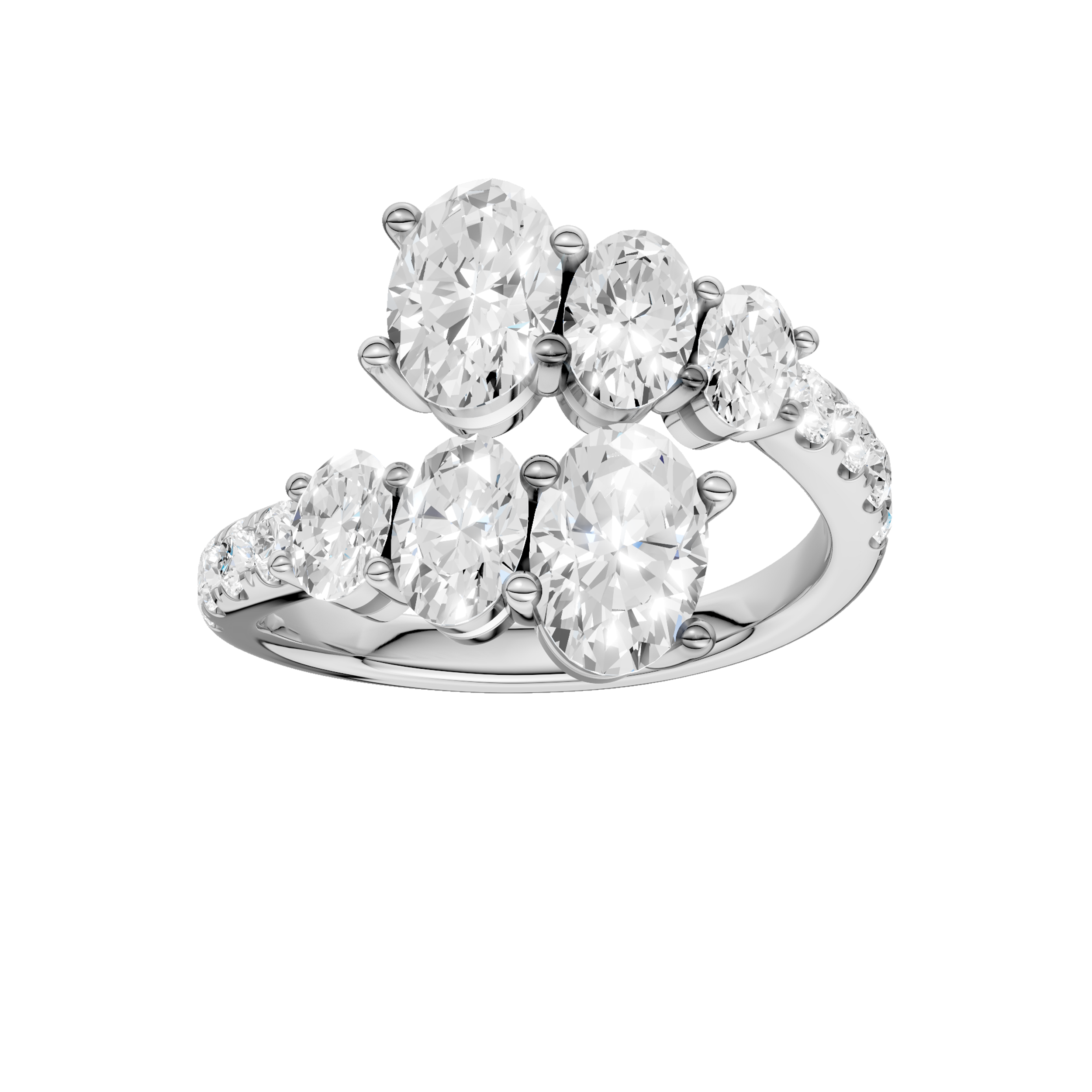 Bypass Diamond Ring (Oval)