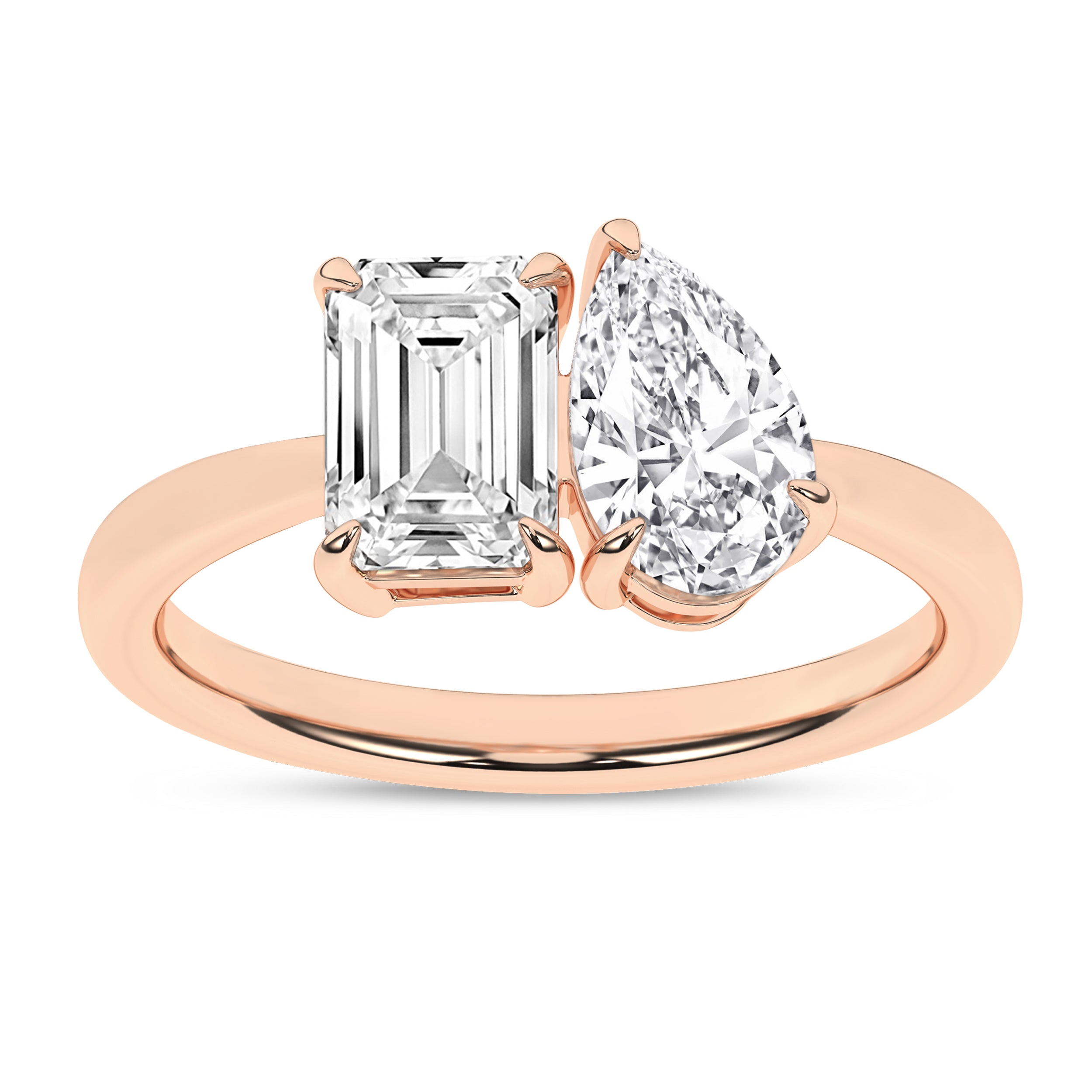 Toi Et Moi Ring (Emerald & Pear)