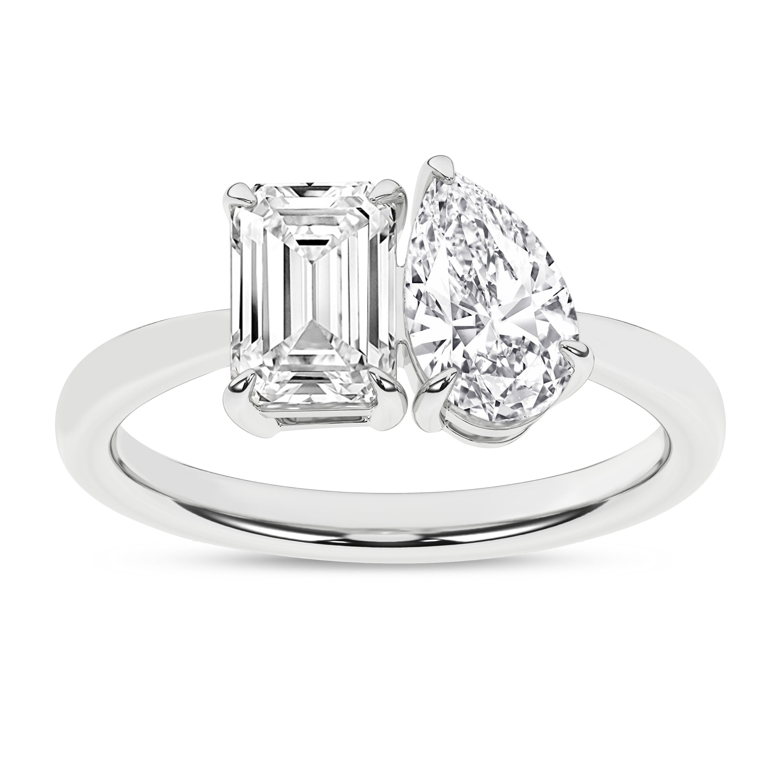 Toi Et Moi Ring (Emerald & Pear)