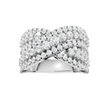 Criss Cross Multi Row Diamond Ring
