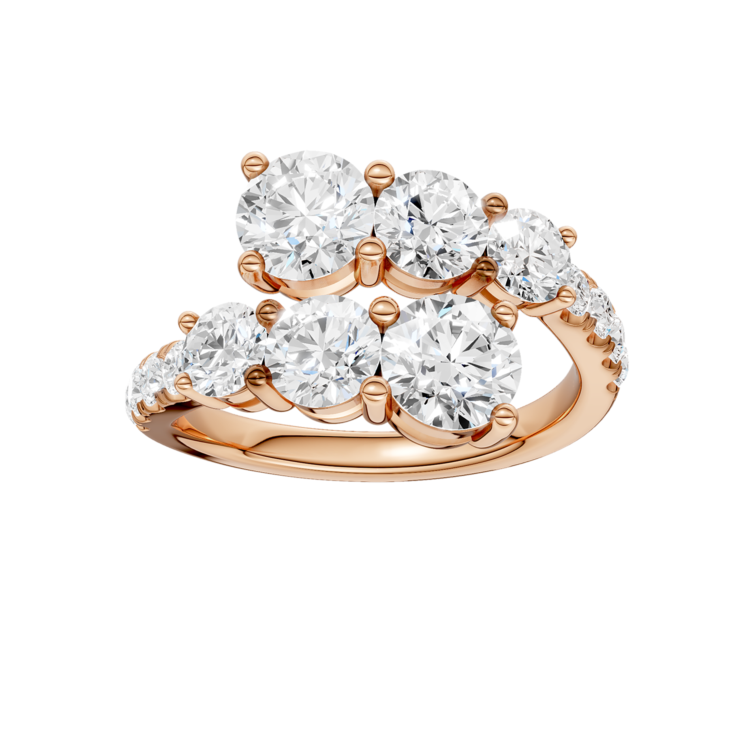 Bypass Diamond Ring (Round)