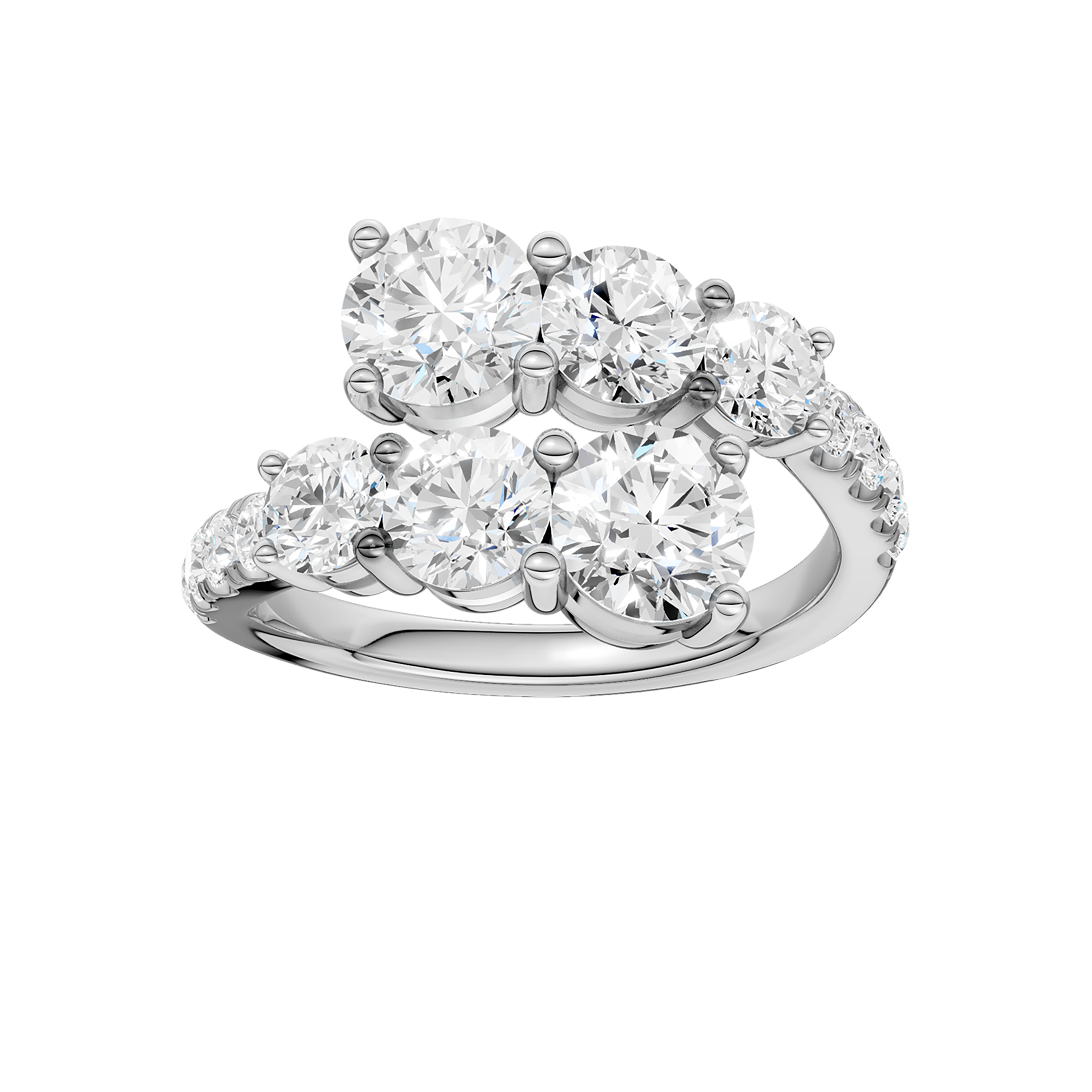 Bypass Diamond Ring (Round)
