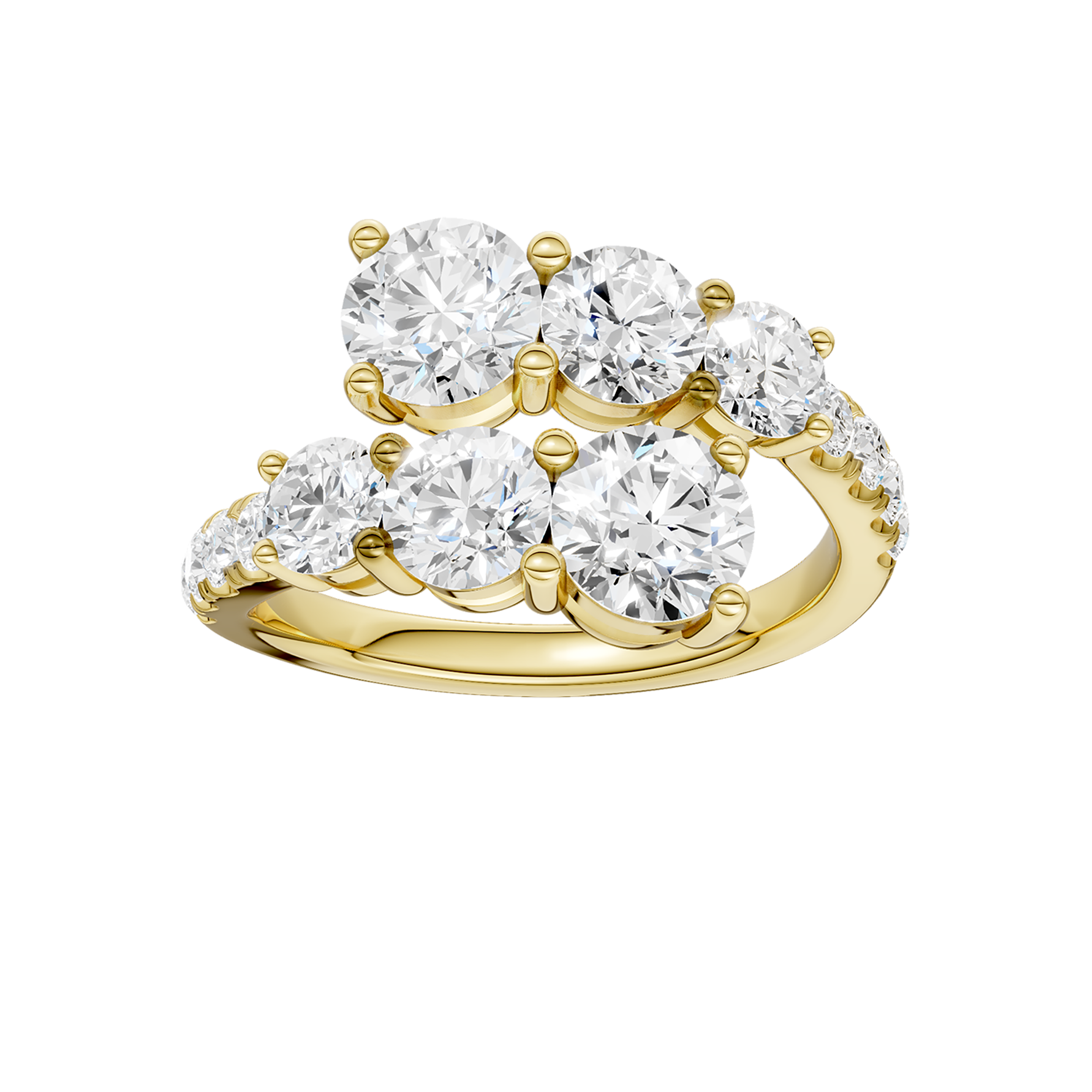 Bypass Diamond Ring (Round)