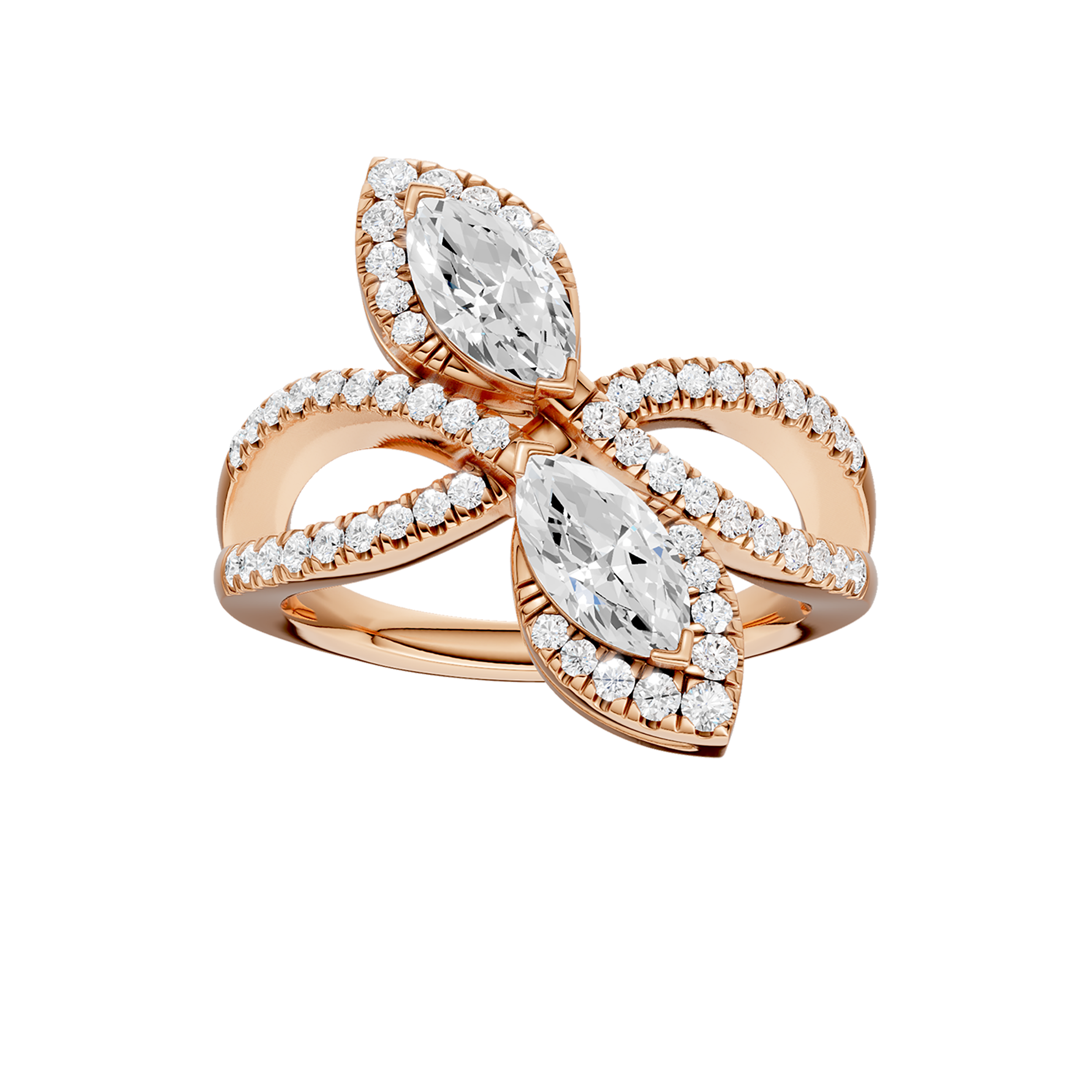 2-Stone Bypass Ring