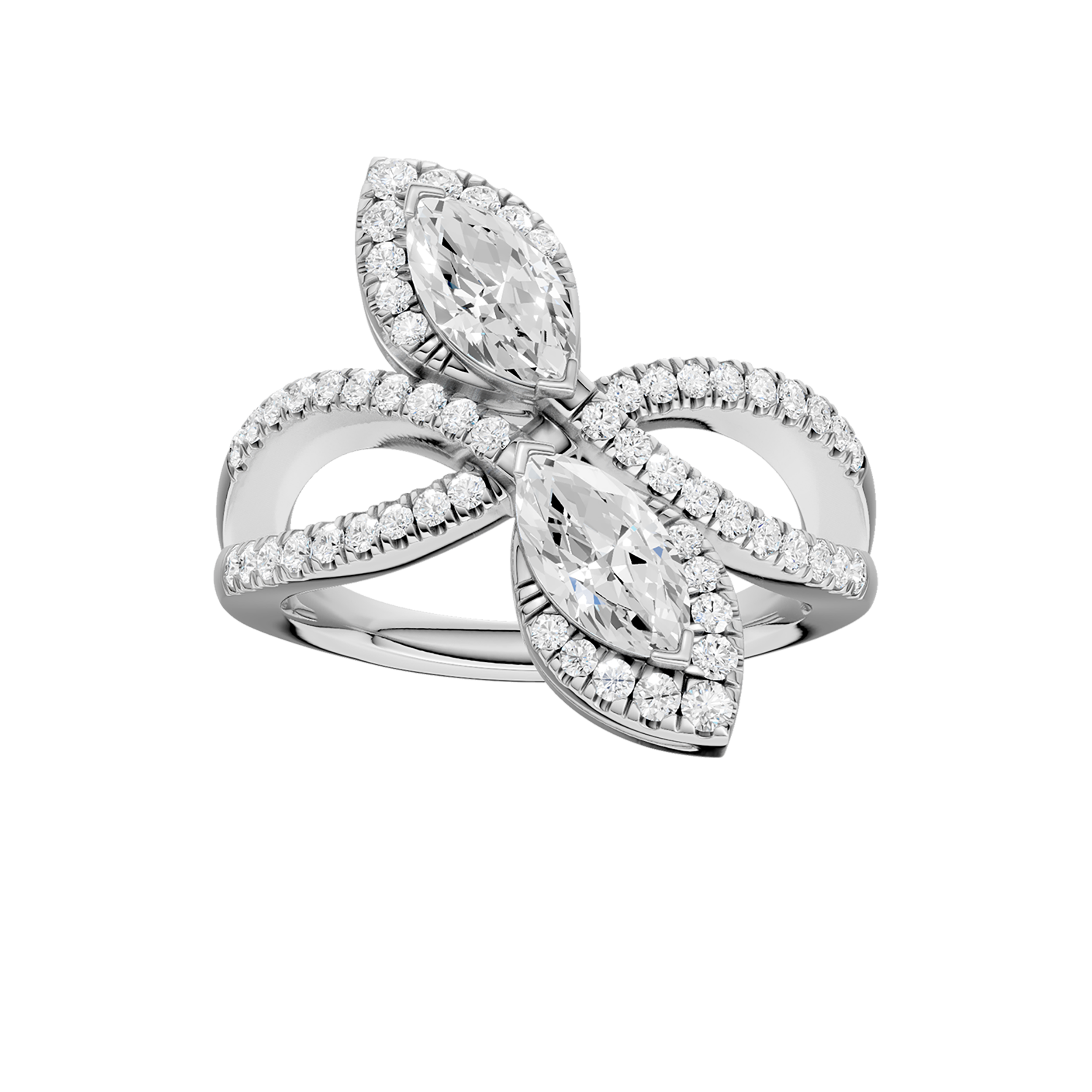 2-Stone Bypass Ring