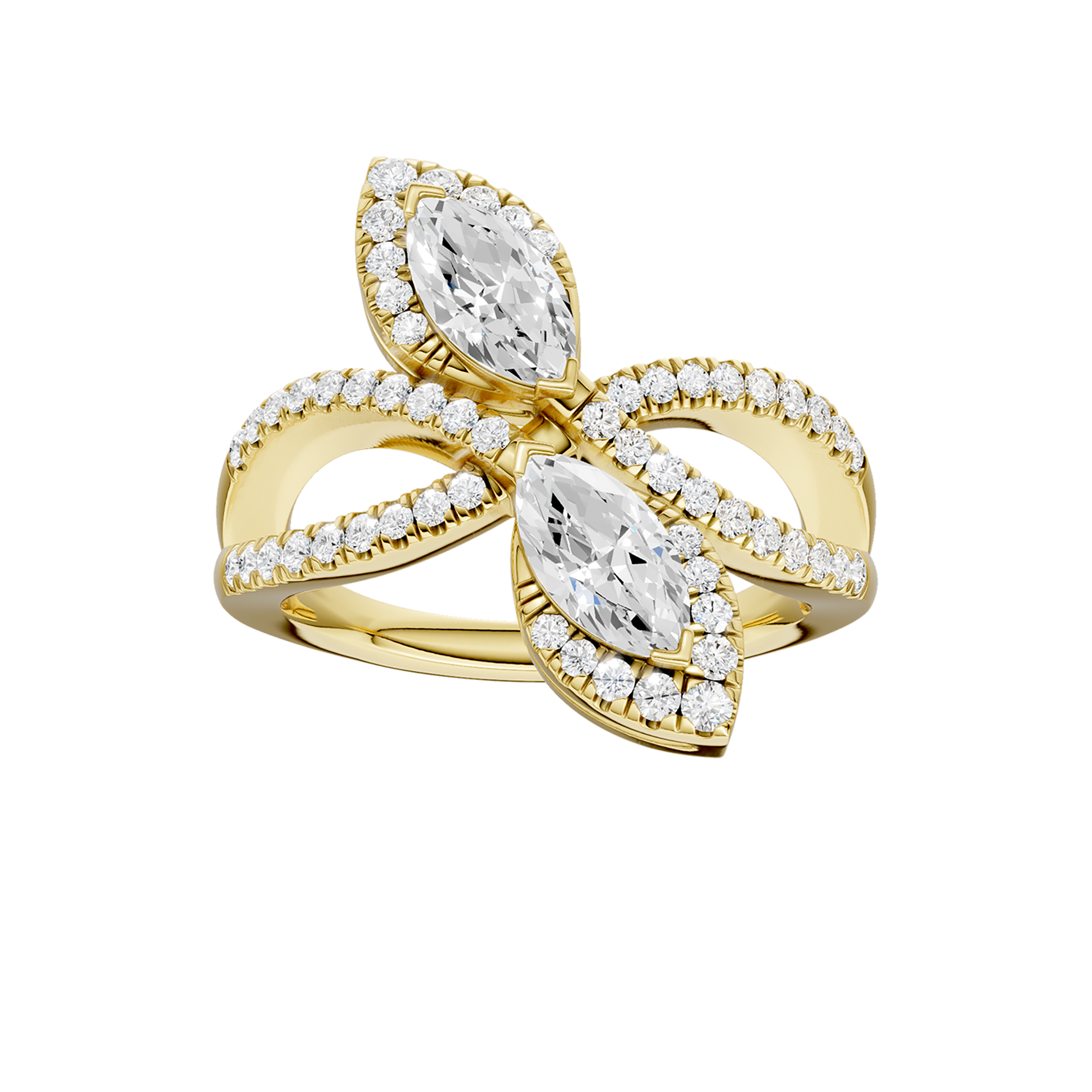 2-Stone Bypass Ring