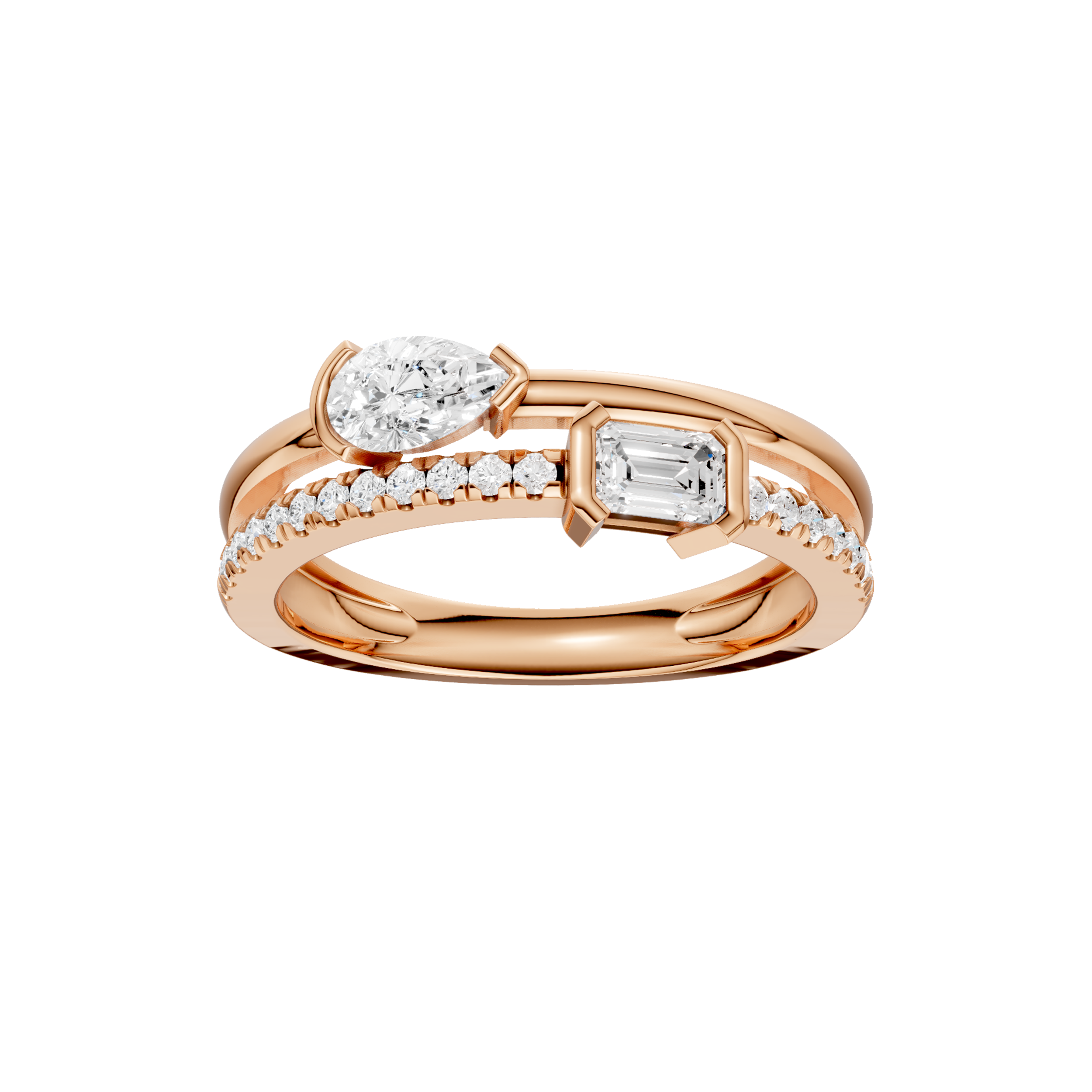 Stackable Ring(Emerald, Pear)