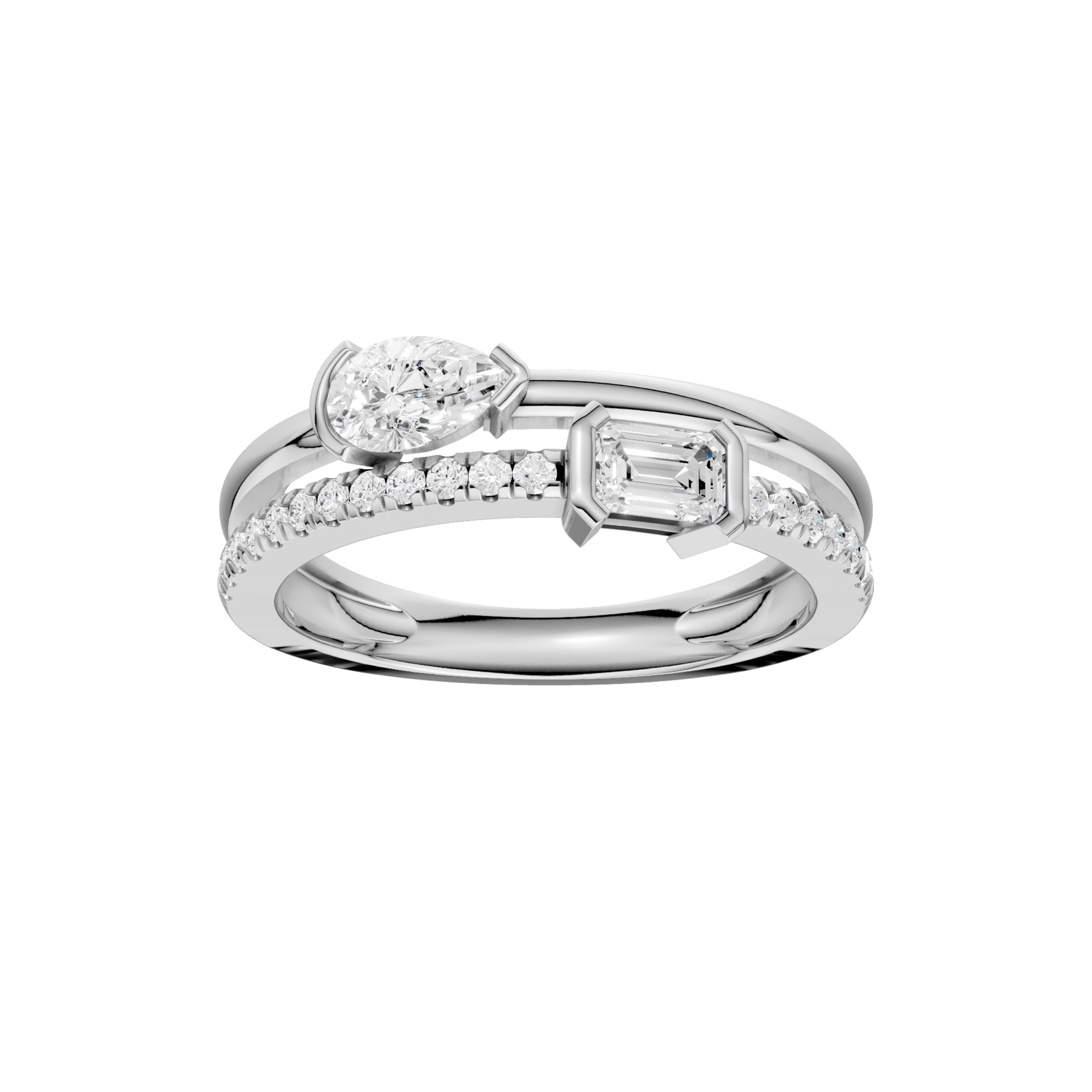 Stackable Ring(Emerald, Pear)