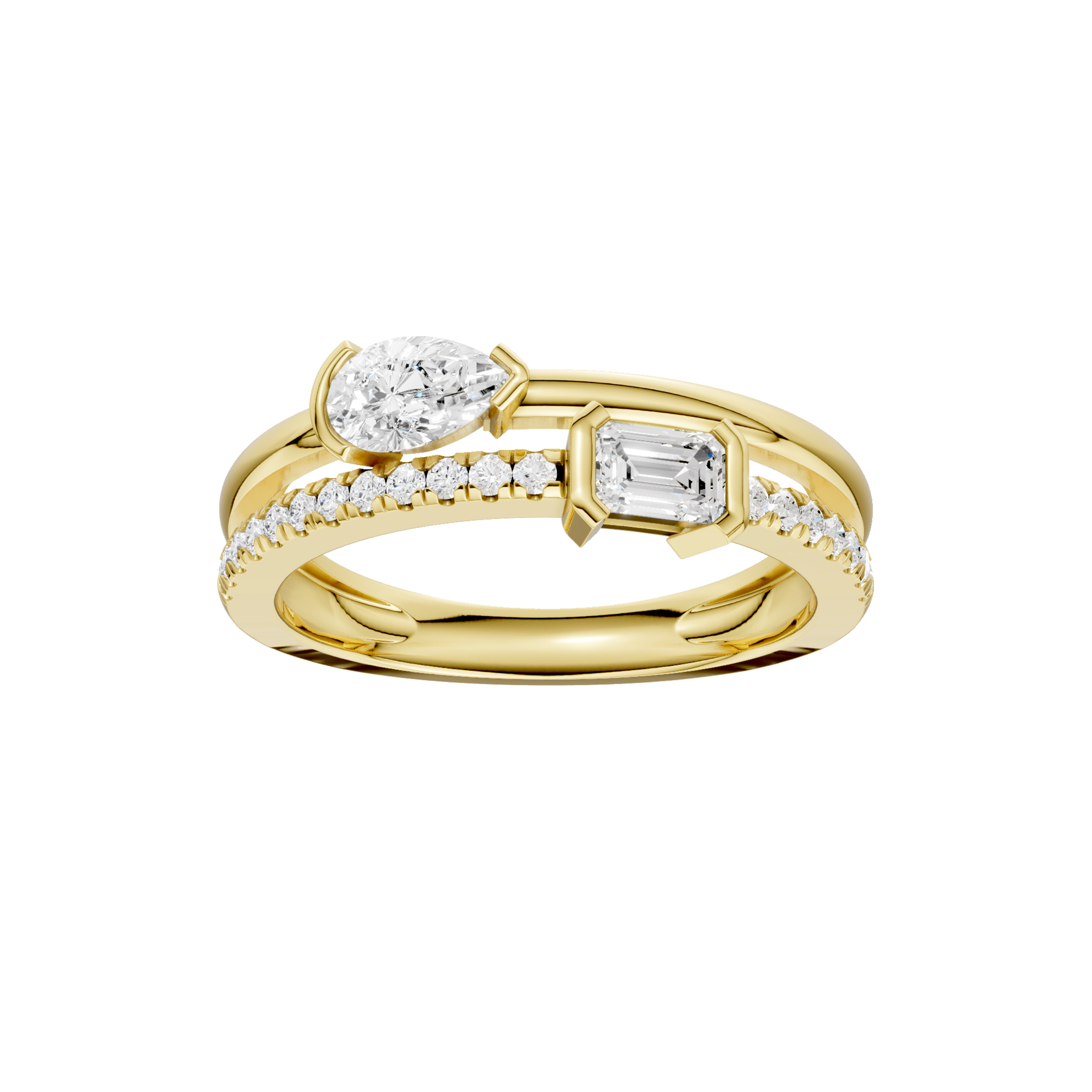 Stackable Ring(Emerald, Pear)