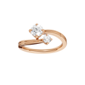 Two-stone Bypass Ring(Round)