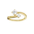Two-stone Bypass Ring(Round)