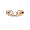 Flush-set Open End Diamond Ring(Pear)