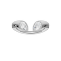 Flush-set Open End Diamond Ring(Pear)